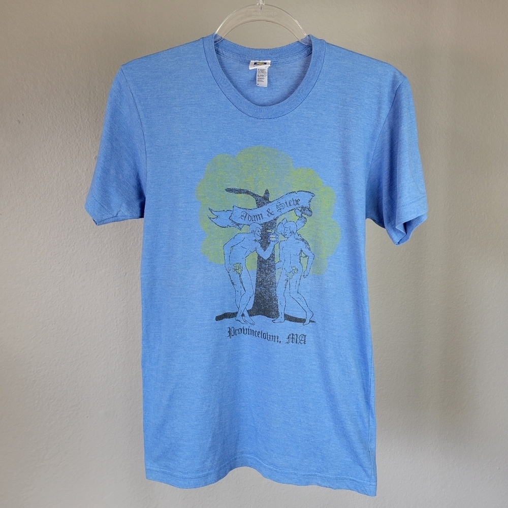 GAY PRIDE // Tom & Steve Provincetown MA super soft vtg feel tee tshirt RARE